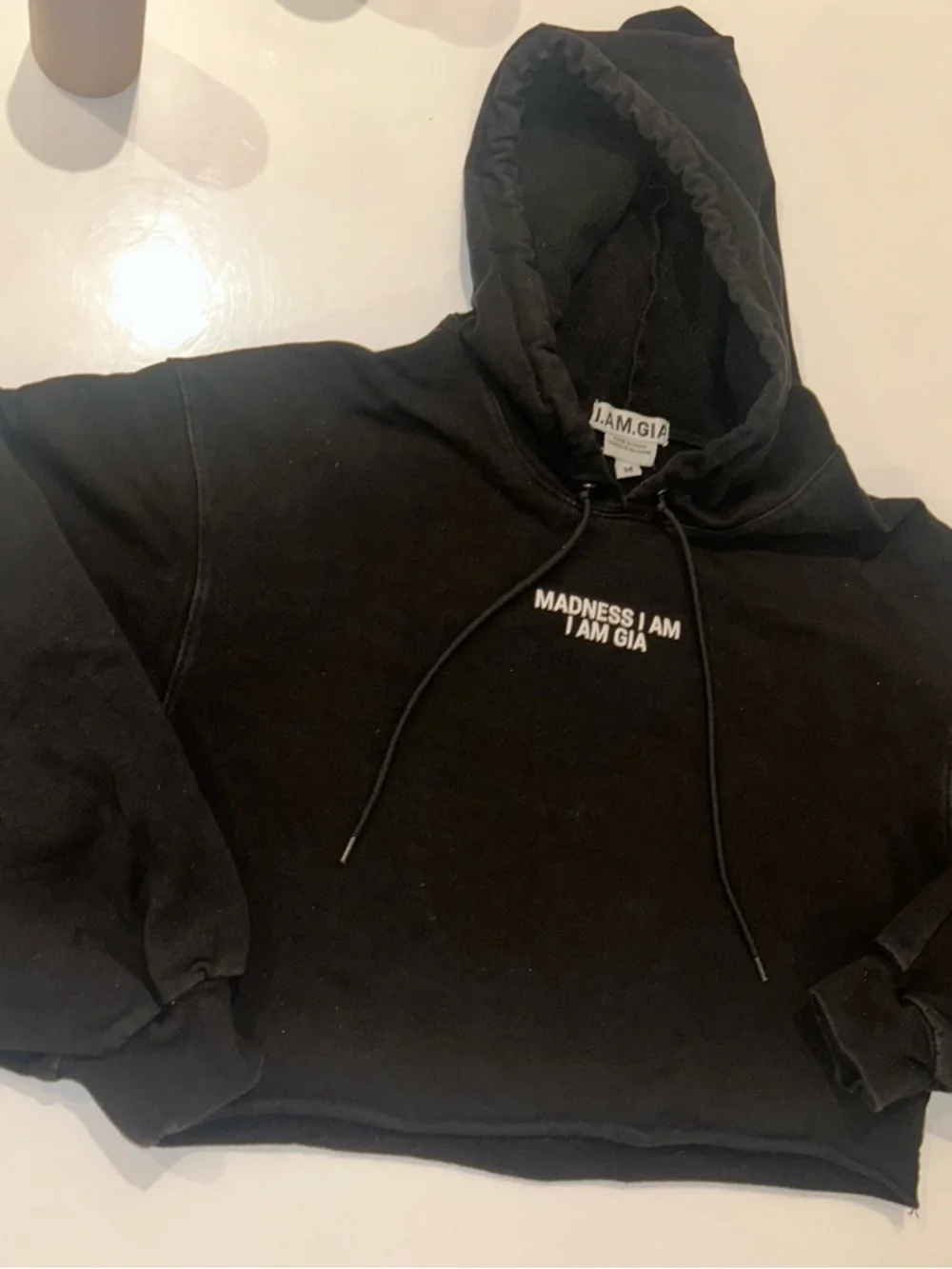 I.AM.GIA Black Madness Cropped Hoodie - Picture 3 of 5